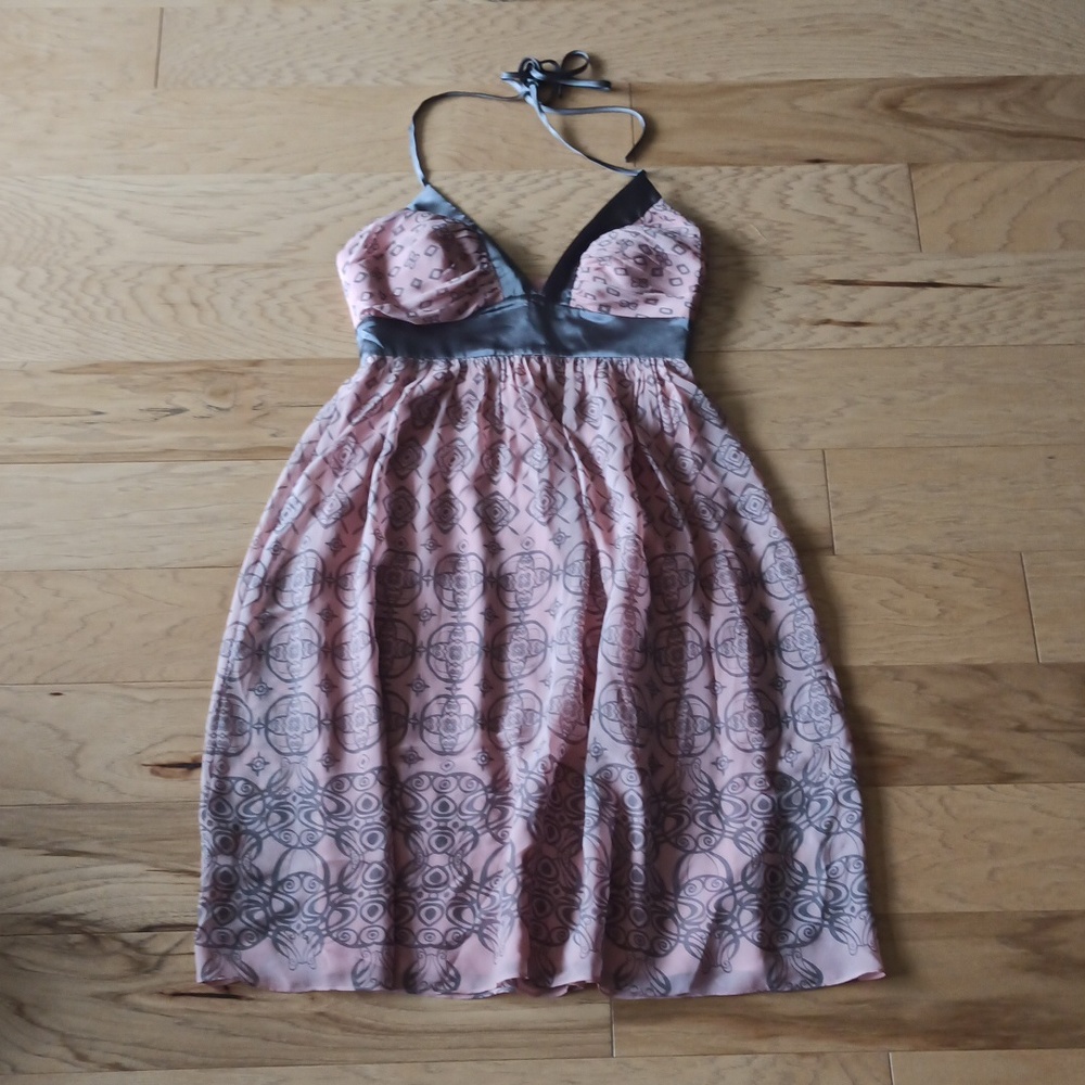 NWT Max and Cleo Pink Midi Halter Dress - SIZE 8